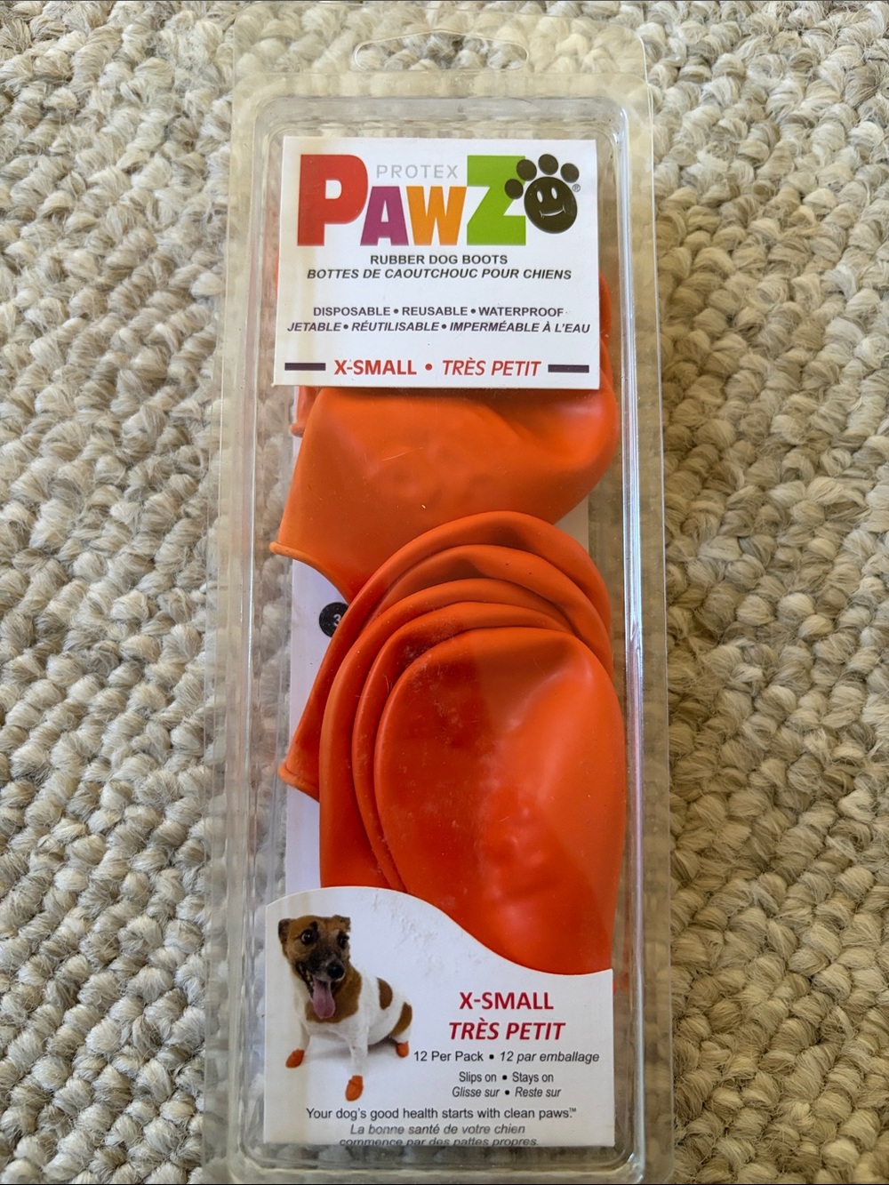 X-smsll PAWZ Orange Paw